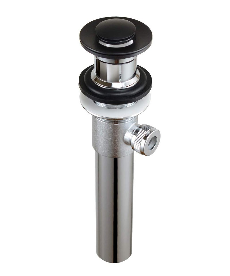 Purelux Bathroom Sink Drain Stopper Assembly with Lift Rod for Lavatory Faucet Vanity Sink, Matte Black Finish - Image 3